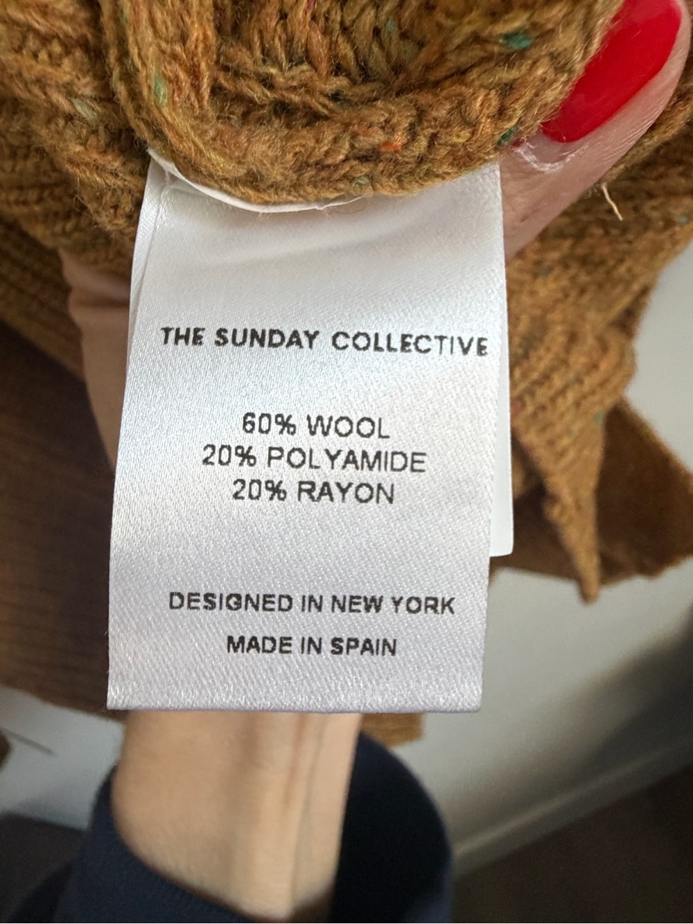 The Sunday Collective Wool Blend Rib Knit Cardigan Size 10Y NWT Made in Spain - Picture 6 of 7